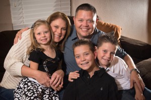 Jim Talbot, a Fullerton cop, with his wife Erin Talbot who was a surrogate mother once and is planing on being one again. The couple has three children of their own.