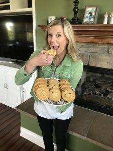 Surrogate eating cookies